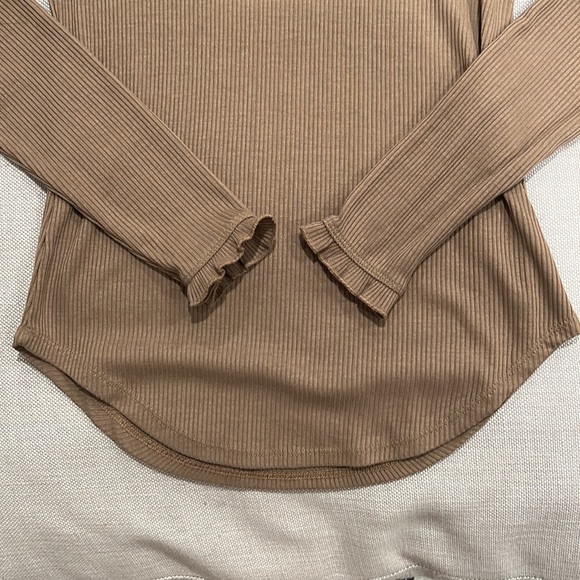 CHASER Brand Long Sleeve Tee Shirt, mocha , size medium. (NWOT) - Picture 3 of 12